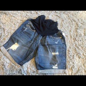 NWT Indigo blue from motherhood maternity shorts size L